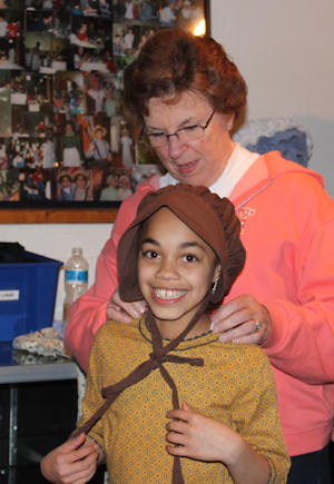 Girl with helper