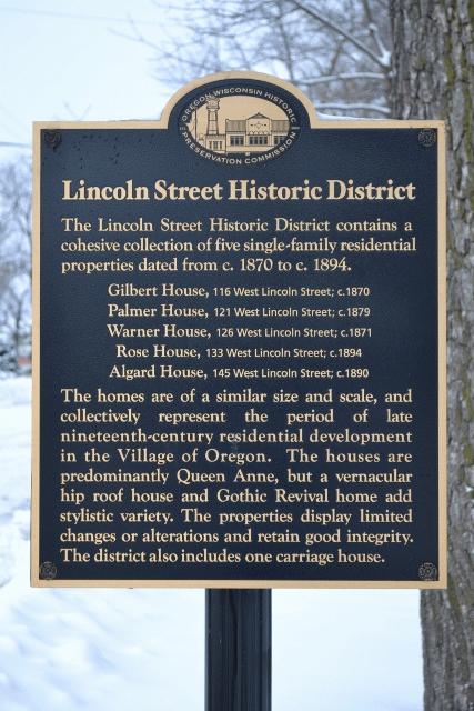 Plaque describing the historic district